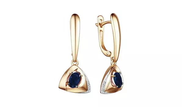 Серьги золотые Bellissima Tentazione с сапфирами и бриллиантами
