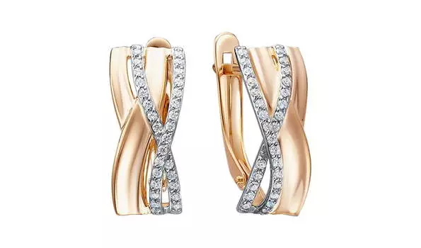 Серьги золотые Delta с фианитами