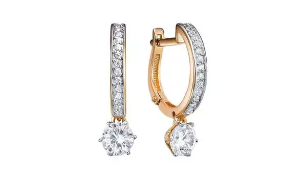 Серьги золотые Delta с фианитами