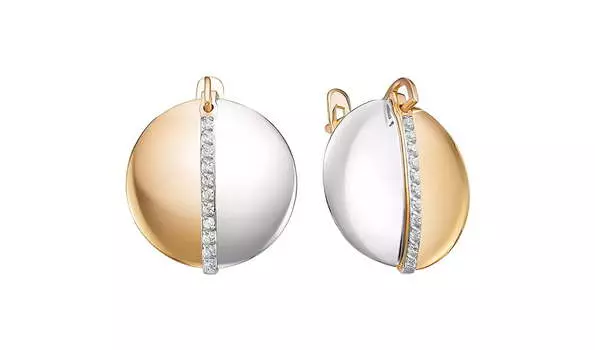 Серьги золотые Delta с фианитами