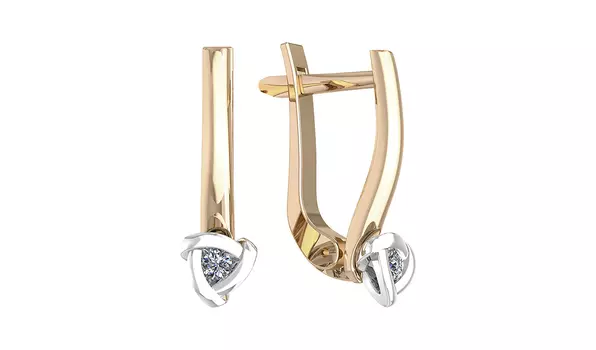 Серьги золотые Grant с бриллиантами