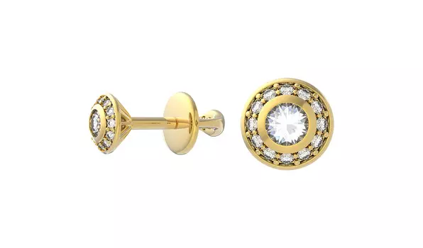 Серьги золотые Grant с бриллиантами