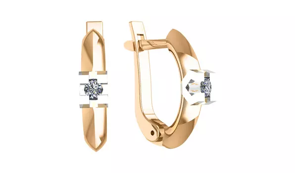 Серьги золотые Grant с бриллиантами