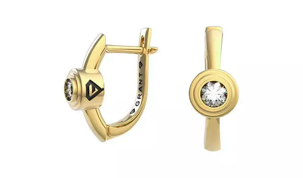 Серьги золотые Grant с бриллиантами