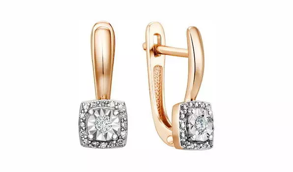 Серьги золотые Империал с бриллиантами