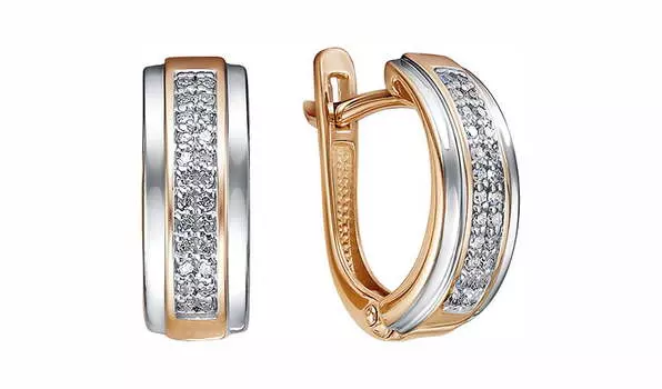 Серьги золотые Империал с бриллиантами