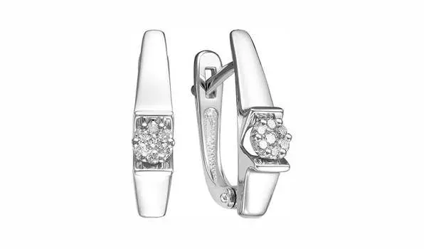 Серьги золотые Империал с бриллиантами