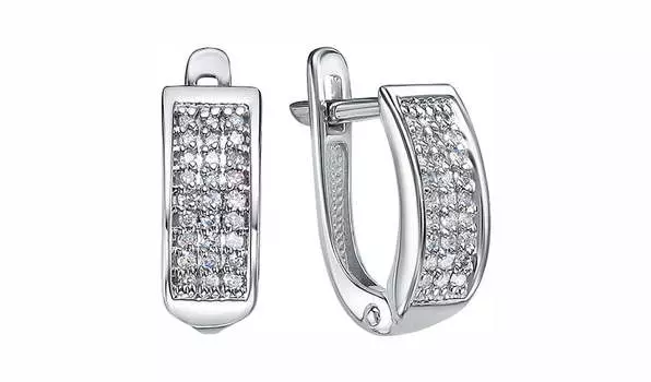 Серьги золотые Империал с бриллиантами