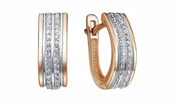 Серьги золотые Империал с бриллиантами