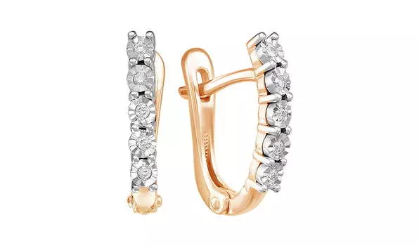 Серьги золотые Империал с бриллиантами