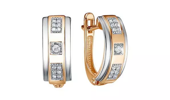 Серьги золотые Империал с бриллиантами