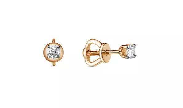 Серьги золотые Империал с бриллиантами