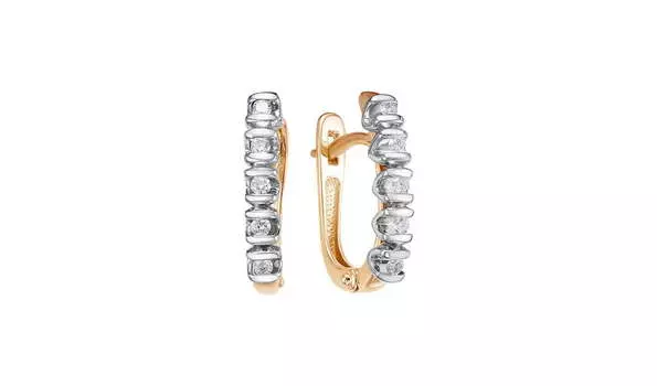 Серьги золотые Империал с бриллиантами