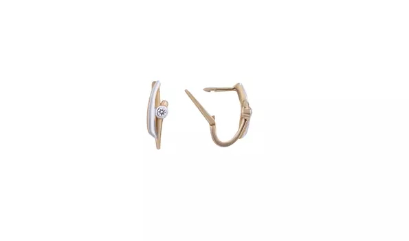 Серьги золотые Эльтон с бриллиантами