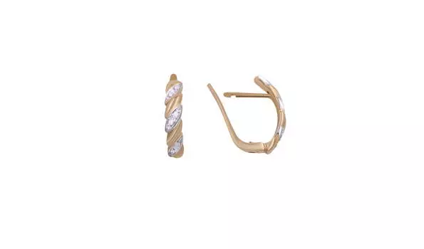 Серьги золотые Эльтон с бриллиантами