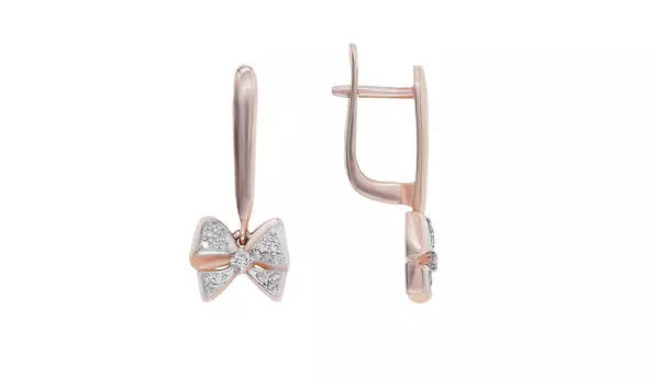 Серьги золотые Эльтон с бриллиантами