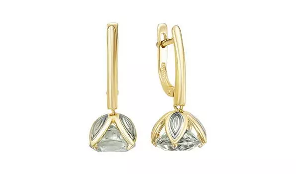 Серьги золотые Ювелирные традиции с аметистами