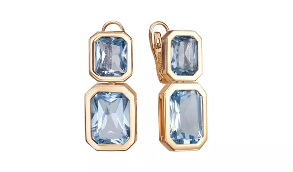 Серьги золотые Ювелирные традиции с топазами