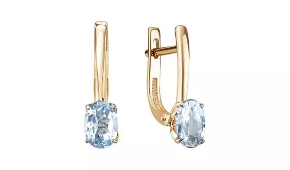 Серьги золотые Ювелирные традиции с топазами