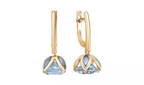 Серьги золотые Ювелирные традиции с топазами