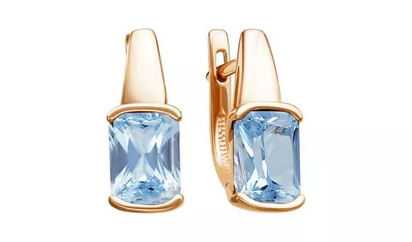 Серьги золотые Ювелирные традиции с топазами