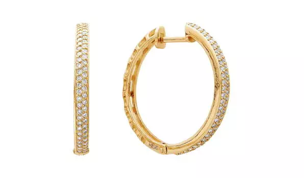 Серьги золотые Klondike с бриллиантами