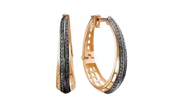 Серьги золотые Klondike с бриллиантами