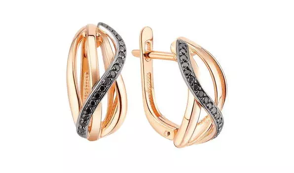 Серьги золотые Klondike с бриллиантами