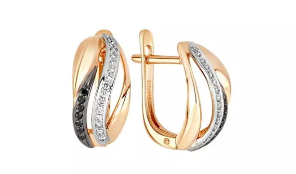 Серьги золотые Klondike с бриллиантами