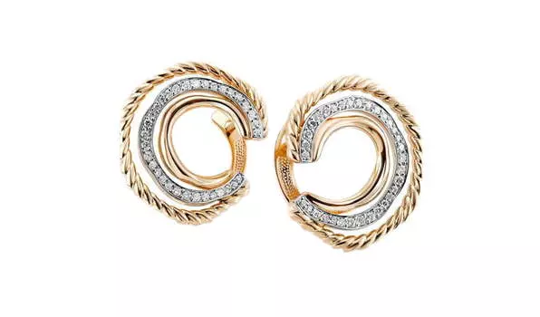 Серьги золотые Klondike с бриллиантами