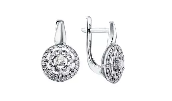 Серьги золотые Klondike с бриллиантами