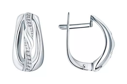 Серьги золотые Klondike с бриллиантами