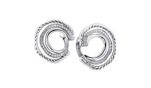 Серьги золотые Klondike с бриллиантами