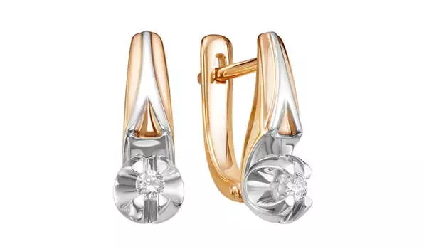 Серьги золотые Klondike с бриллиантами