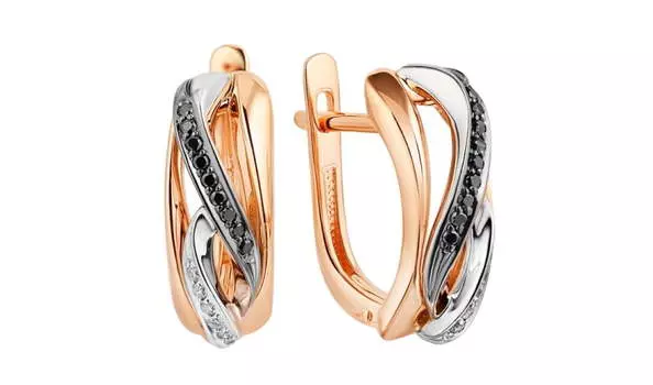 Серьги золотые Klondike с бриллиантами