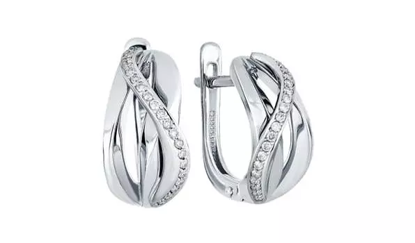 Серьги золотые Klondike с бриллиантами