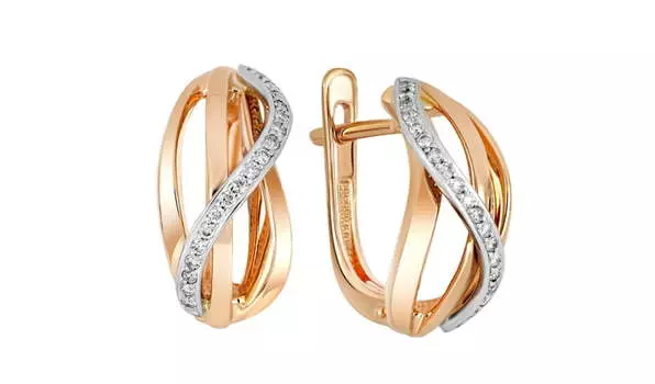 Серьги золотые Klondike с бриллиантами