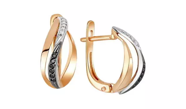 Серьги золотые Klondike с бриллиантами