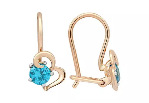 Серьги золотые Ремикс с фианитами