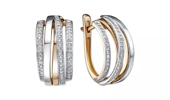 Серьги золотые RoseGrace с бриллиантами