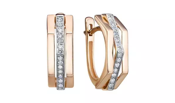 Серьги золотые RoseGrace с бриллиантами