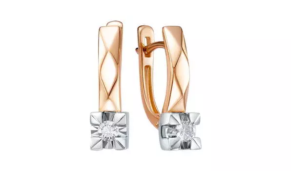 Серьги золотые RoseGrace с бриллиантами