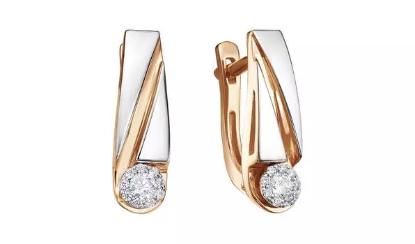 Серьги золотые RoseGrace с бриллиантами