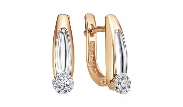 Серьги золотые RoseGrace с бриллиантами