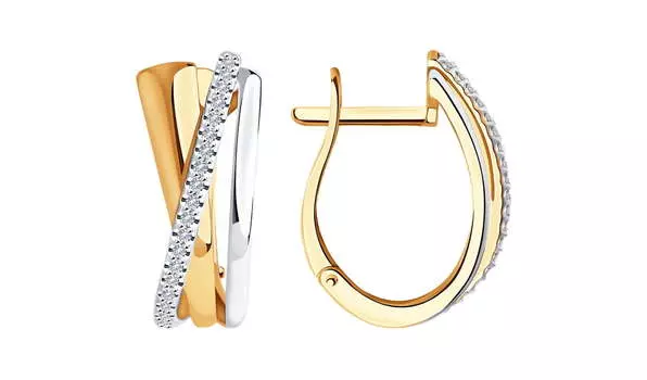 Серьги золотые Sokolov с бриллиантами