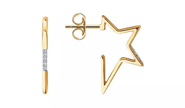 Серьги золотые Sokolov с бриллиантами