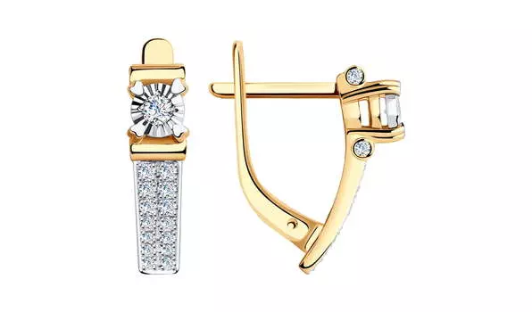 Серьги золотые Sokolov с бриллиантами