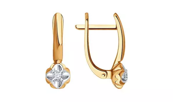 Серьги золотые Sokolov с бриллиантами