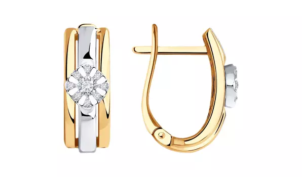 Серьги золотые Sokolov с бриллиантами