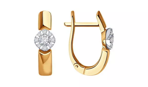 Серьги золотые Sokolov с бриллиантами